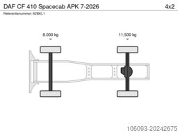 DAF CF 410 Spacecab  APK 7-2026