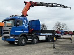 SCANIA G450 8x4 Pritsche mit Kran Palfinger PK76002 EH