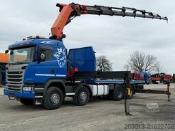 SCANIA G450 8x4 Pritsche mit Kran Palfinger PK76002 EH