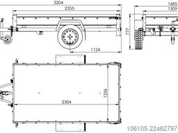 Unitrailer Garden 230 KIPP ALU mit H1100 Hochplane