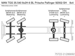 MAN TGS 35.540 8x2H-6 BL Pritsche Palfinger 92002-SH