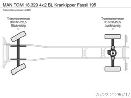 MAN TGM 18.320 4x2 BL Krankipper Fassi 195
