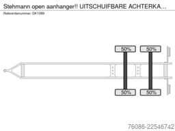 Stehmann open aanhanger!! UITSCHUIFBARE ACHTERKANT!!