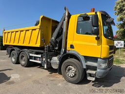 DAF CF 85.410 6X4 21T HOOKLIFT + CRANE HIAB 166-3 H...