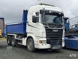 Scania R560 6x2 tipper equipped for snowplowing, with und