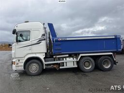 Scania R560 6x2 tipper equipped for snowplowing, with und