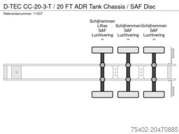 D-TEC CC-20-3-T / 20 FT ADR Tank Chassis / SAF Disc