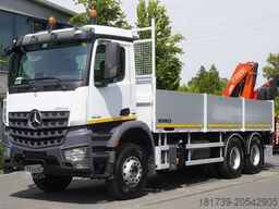 Mercedes-Benz Arocs 2633 flatbed truck / Crane FASSI
