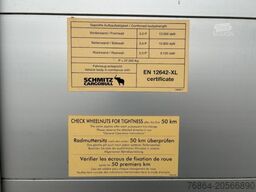 SCHMITZ SCB, GETRäNKEAUFLIEGER, LIFTACHSE, PALETTENKASTEN, XL-ZERTIFKAT