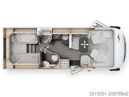 MALIBU I 490 RB LE comfort Tec-Tower+TV+Kaffeem.+Kamera