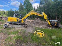 Wacker Neuson ET145 Excavator with Tiltrotator and Digging Bucke