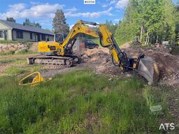 Wacker Neuson ET145 Excavator with Tiltrotator and Digging Bucke
