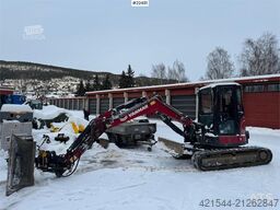 Yanmar Vio57-6B crawler excavator with tilt, grapple and