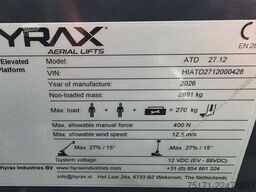 Hyrax ATD 27.12 Diesel, 12.6m Working Height 12.6m Reach