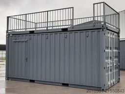20FT Barcontainer mit Dachterasse Imbisscontainer Eventcontainer KONTENER