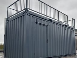 20FT Barcontainer mit Dachterasse Imbisscontainer Eventcontainer KONTENER