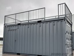 20FT Barcontainer mit Dachterasse Imbisscontainer Eventcontainer KONTENER
