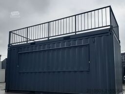 20FT Barcontainer mit Dachterasse Imbisscontainer Eventcontainer KONTENER