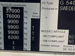 SCANIA G540 8×4 / Chassis 8.7 m / Steered axle
