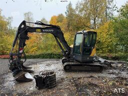 Volvo ECR58D Excavator with Rototilt and 3 Buckets