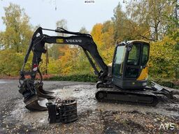 Volvo ECR58D Excavator with Rototilt and 3 Buckets