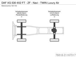 DAF XG 530 4X2 FT - ZF - Navi - TWIN Luxury Air