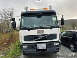 Volvo FL 6 flatbed truck w/ rear mounted crane. WATCH VI