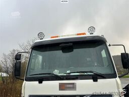 Volvo FL 6 flatbed truck w/ rear mounted crane. WATCH VI