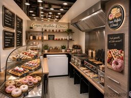 Imbissanhänger Crêpes, Waffeln Donuts Crêpes, Waffeln Donuts
