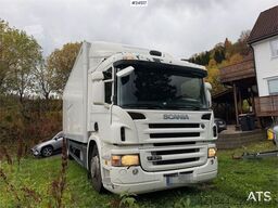 Scania P270 4x2 box truck with full side opening and tail