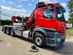 Mercedes-Benz AROCS 3643 8x4 HOOKLIFT + 21m! CRANE FASSI F305...