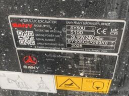 SANY SY50U 5T - *77H ONLY* - 5 YEARS WARRANTY - EXTR...