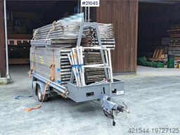 Temared scaffolding trailer w/ 162m2 scaffolding