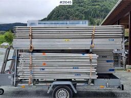  Temared scaffolding trailer w/ 162m2 scaffolding