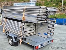 Temared scaffolding trailer w/ 162m2 scaffolding