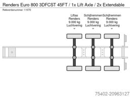 Renders Euro 800 3DFCST 45FT / 1x Lift Axle / 2x Extend...