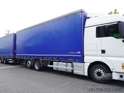 MAN TGX 26.510 6x2-4/ Curtainsider + trailer