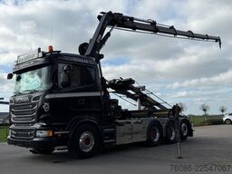 Scania R580 V8 8x4 !!TRIPLE HIAB 24 TM CRANE!!CONTAINE...
