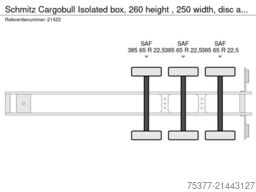 Schmitz Cargobull Isolated box, 260 height , 250 width, disc alu ...