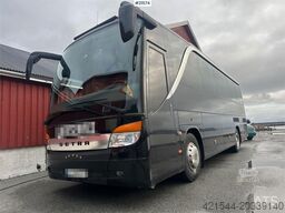 Setra S411 tour bus w/ 29+2+1 seats and winter tires. Lo
