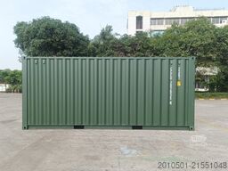 20 Fuß Seecontainer / Neucontainer / Flaschengrün RAL 6007 / Materiallager