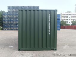 20 Fuß Seecontainer / Neucontainer / Flaschengrün RAL 6007 / Materiallager