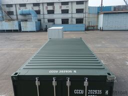 20 Fuß Seecontainer / Neucontainer / Flaschengrün RAL 6007 / Materiallager