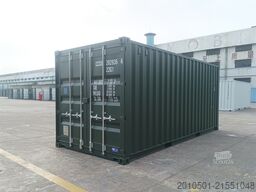 20 Fuß Seecontainer / Neucontainer / Flaschengrün RAL 6007 / Materiallager
