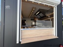 Grillwagen, Imbissanhänger, Foodtruck, Grill, hamburger