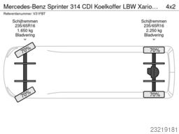 Mercedes-Benz Sprinter 314 CDI Koelkoffer LBW Xarios 350 ST23...