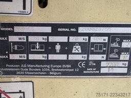 JLG 2630ES Electric, Working Height 10m, 230 kg Capaci