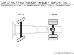 DAF XF 480 FT 4x2 TREKKER - 81-BLB-7 - EURO 6 - TAC...