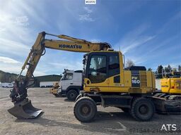 Komatsu PW160-8 Wheel Excavator with tilt and 2 buckets