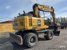 Komatsu PW160-8 Wheel Excavator with tilt and 2 buckets